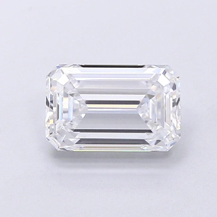 1.63 Carat Emerald Shaped, Very Good Cut, D Color, VS1 Clarity, IGI Certified Lab Grown Diamond