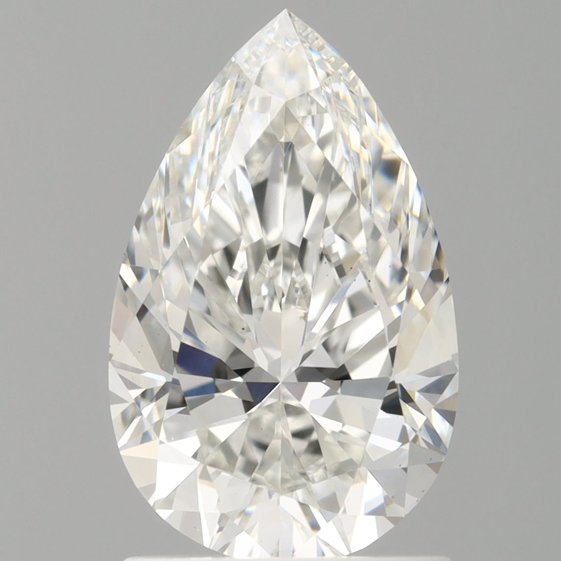1.55 Carat Pear Shaped, Ideal Cut, F Color, VS1 Clarity, IGI Certified Lab Grown Diamond