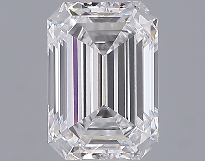 1.55 Carat Emerald Shaped, Ideal Cut, D Color, VVS2 Clarity, IGI Certified Lab Grown Diamond