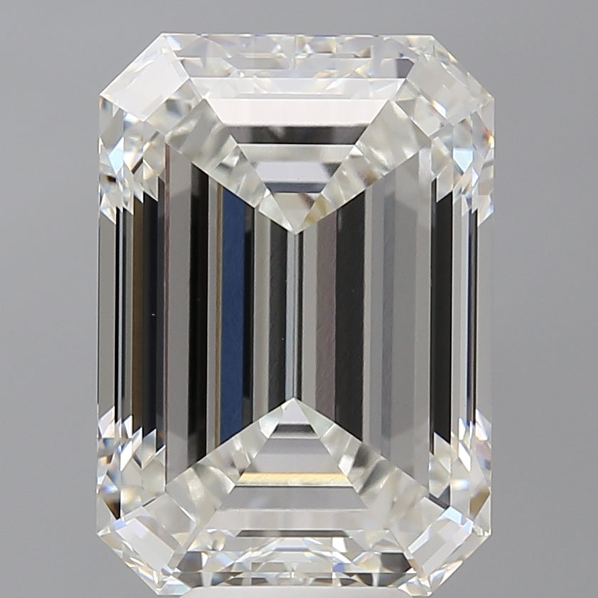 8.58 Carat Emerald Shaped, Ideal Cut, F Color, VVS2 Clarity, IGI Certified Lab Grown Diamond