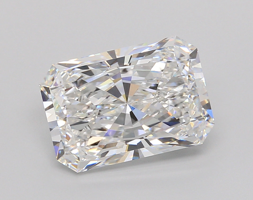 4.07 Carat Radiant Shaped, Ideal Cut, E Color, VVS2 Clarity, IGI Certified Lab Grown Diamond