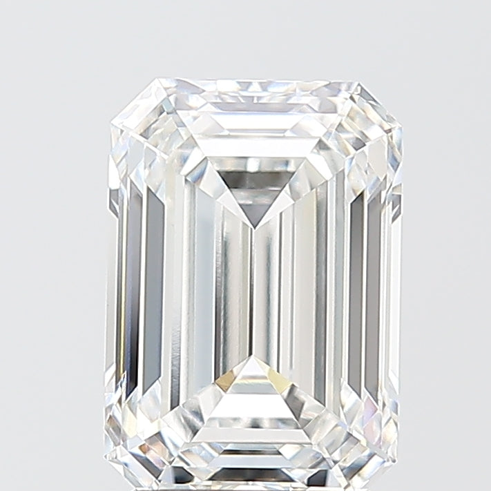 2.58 Carat Emerald Shaped, Ideal Cut, E Color, VVS2 Clarity, IGI Certified Lab Grown Diamond