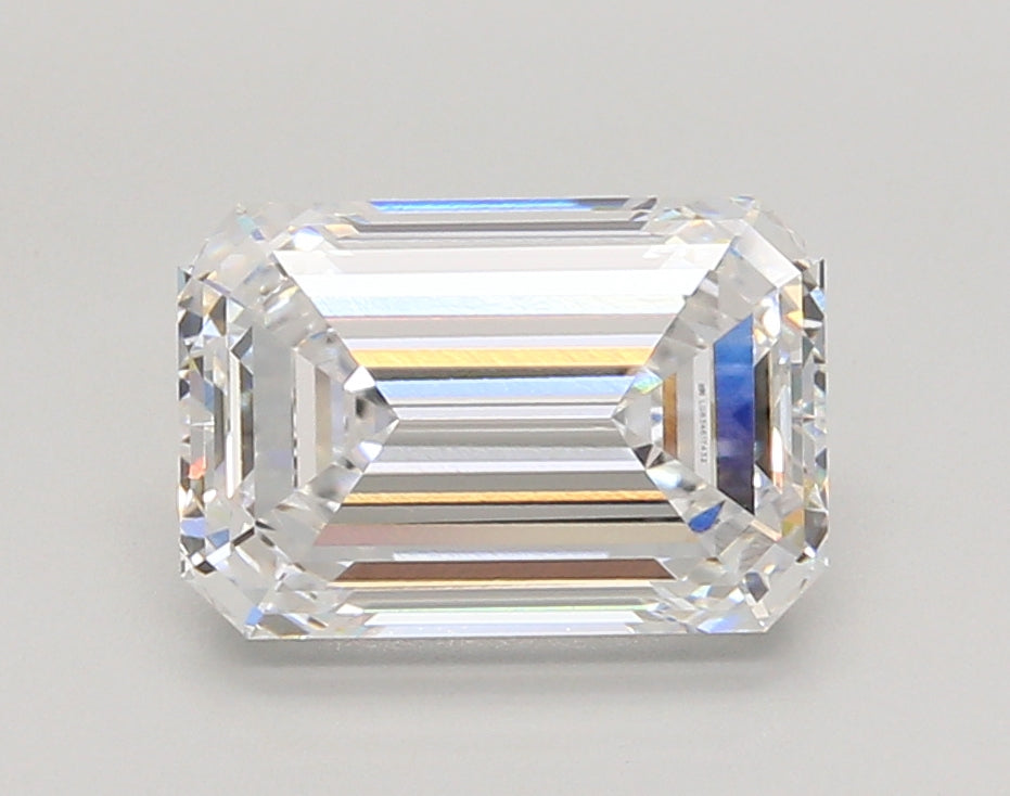 3.05 Carat Emerald Shaped, Ideal Cut, D Color, VVS1 Clarity, IGI Certified Lab Grown Diamond