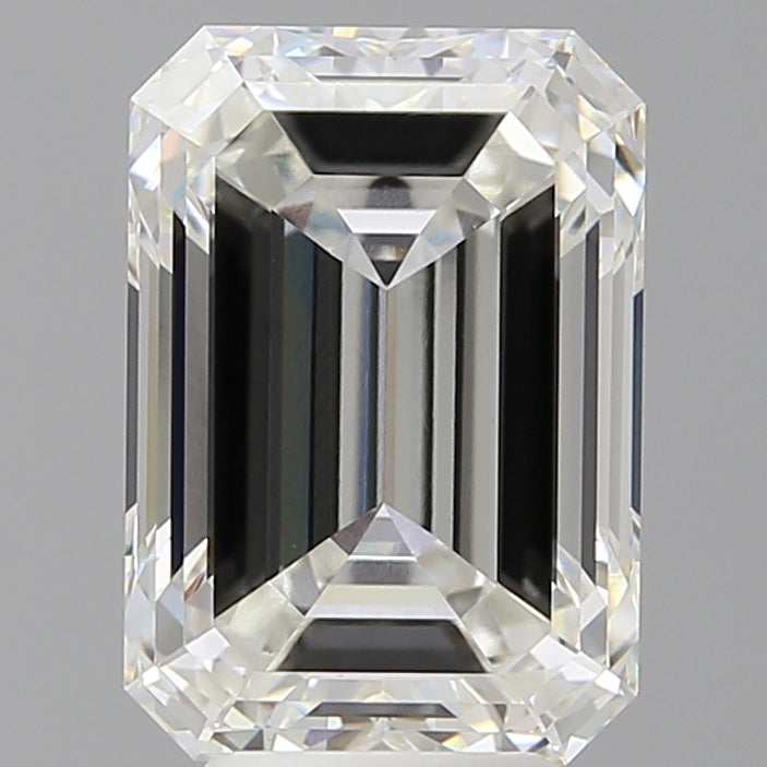 5.58 Carat Emerald Shaped, Ideal Cut, F Color, VVS2 Clarity, IGI Certified Lab Grown Diamond