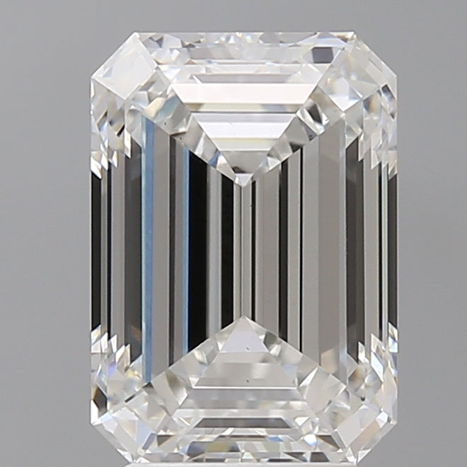 4.08 Carat Emerald Shaped, Ideal Cut, E Color, VS1 Clarity, IGI Certified Lab Grown Diamond