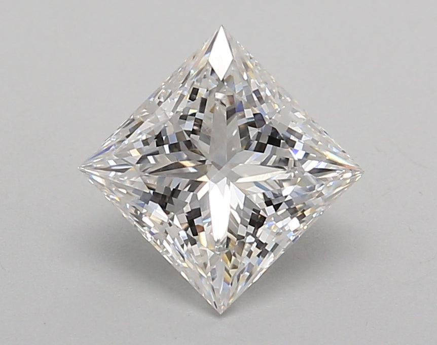1.51 Carat Princess Shaped, Excellent Cut, F Color, VVS2 Clarity, IGI Certified Lab Grown Diamond