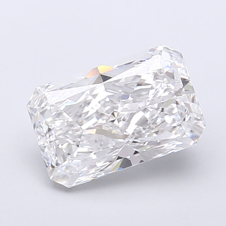 2.31 Carat Radiant Shaped, Very Good Cut, D Color, VVS2 Clarity, IGI Certified Lab Grown Diamond