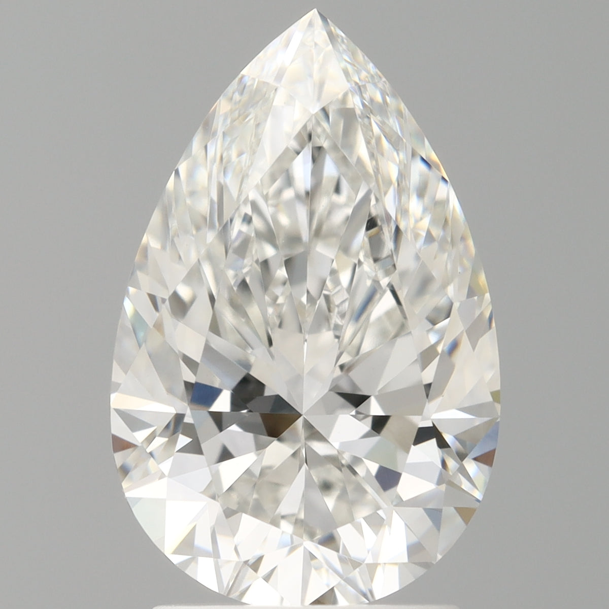 2.57 Carat Pear Shaped, Ideal Cut, E Color, VVS2 Clarity, IGI Certified Lab Grown Diamond