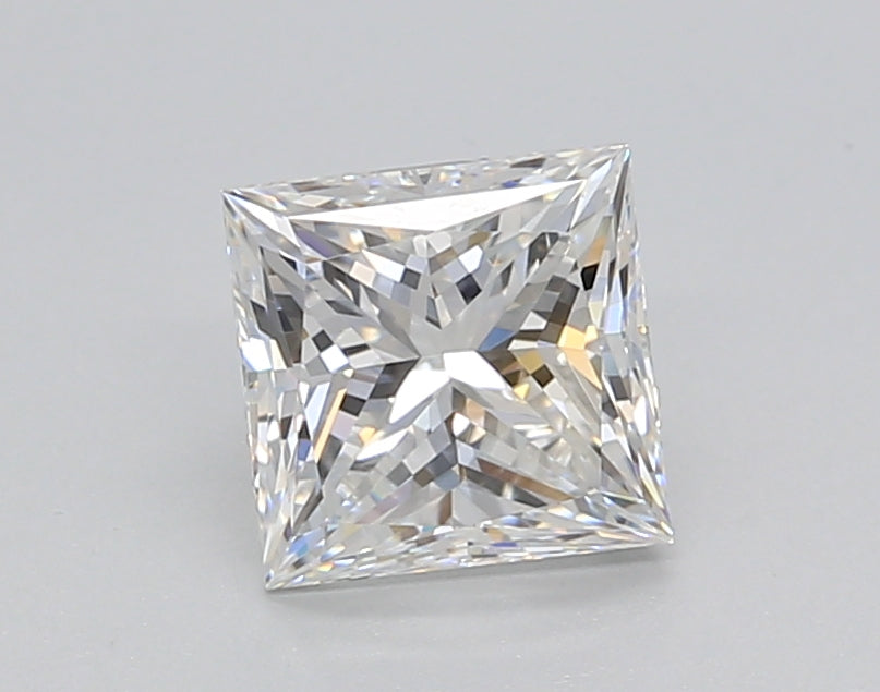 1.21 Carat Princess Shaped, Ideal Cut, E Color, VVS1 Clarity, IGI Certified Lab Grown Diamond
