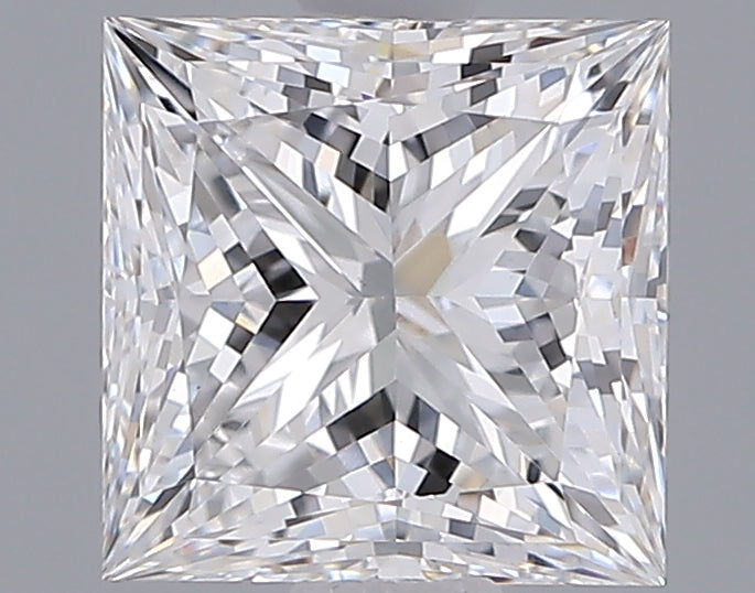 1.54 Carat Princess Shaped, Ideal Cut, D Color, VVS2 Clarity, IGI Certified Lab Grown Diamond