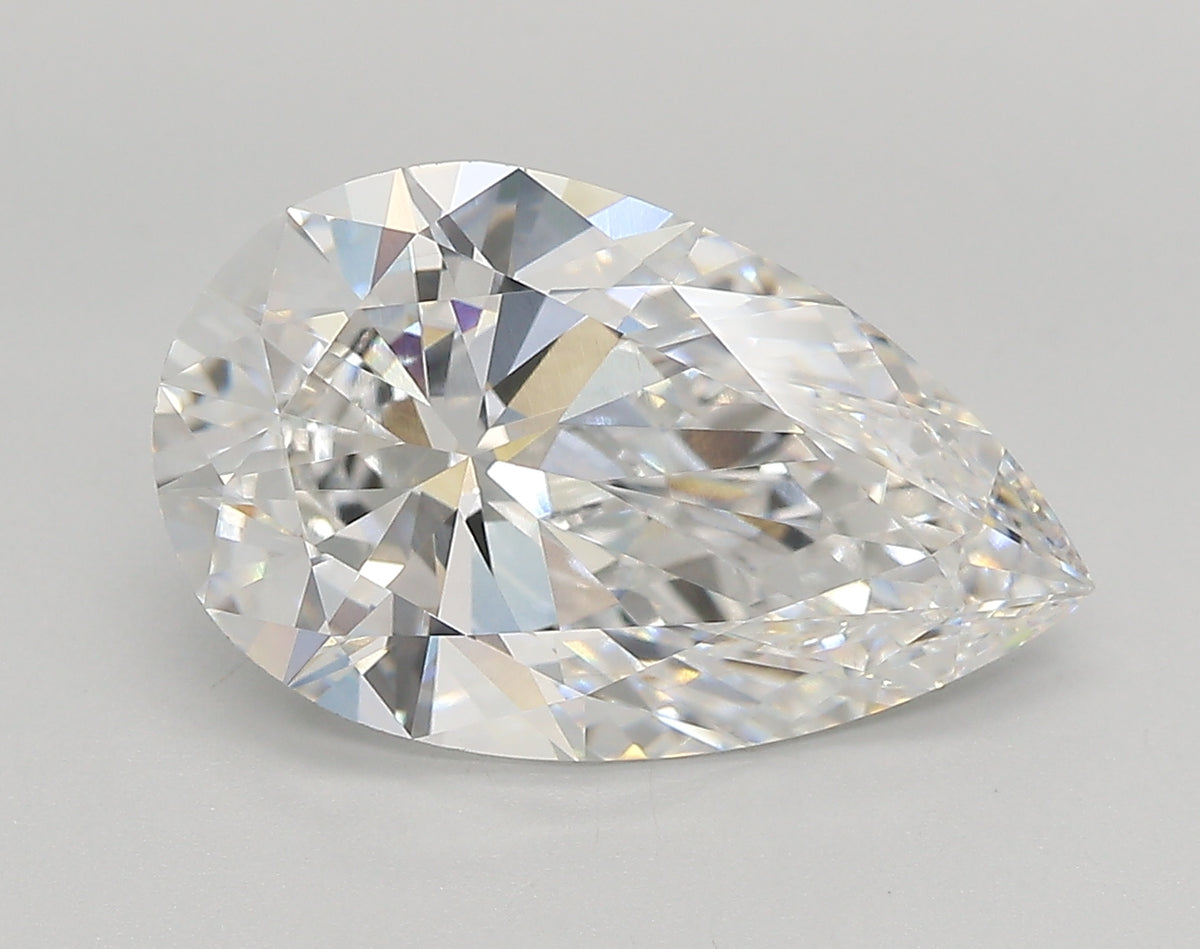 4.27 Carat Pear Shaped, Very Good Cut, E Color, VVS2 Clarity, IGI Certified Lab Grown Diamond