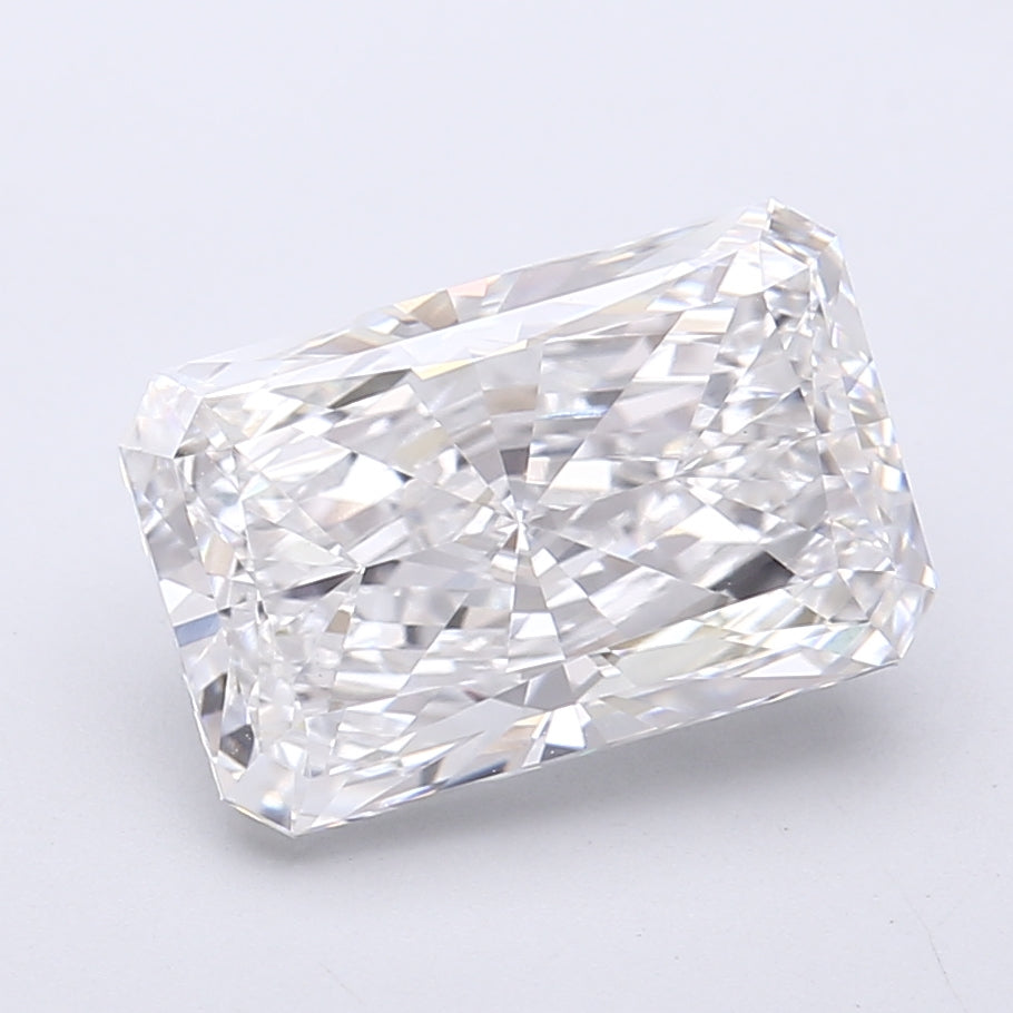 4.10 Carat Radiant Shaped, Very Good Cut, E Color, VVS2 Clarity, IGI Certified Lab Grown Diamond