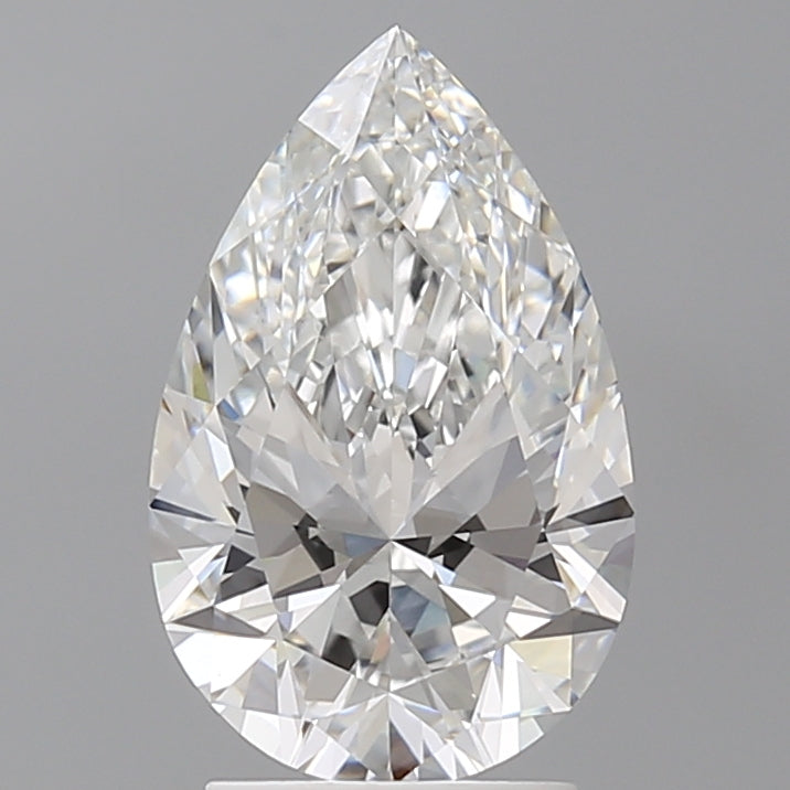 2.57 Carat Pear Shaped, Ideal Cut, E Color, VVS2 Clarity, IGI Certified Lab Grown Diamond