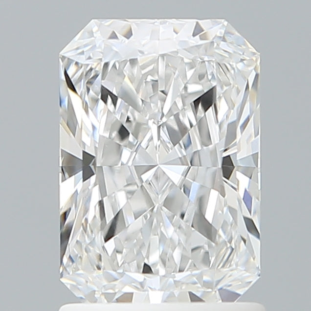 1.52 Carat Radiant Shaped, Ideal Cut, D Color, VVS1 Clarity, IGI Certified Lab Grown Diamond