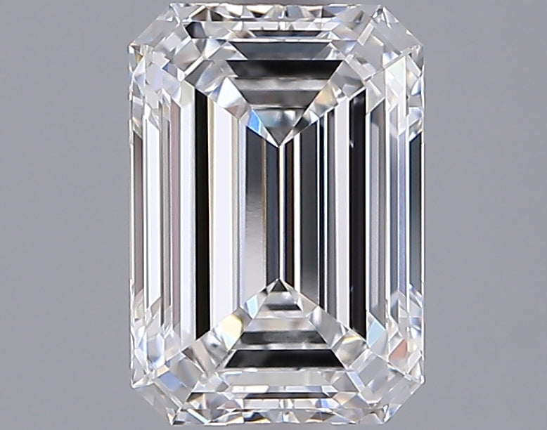 2.05 Carat Emerald Shaped, Ideal Cut, D Color, VVS1 Clarity, IGI Certified Lab Grown Diamond