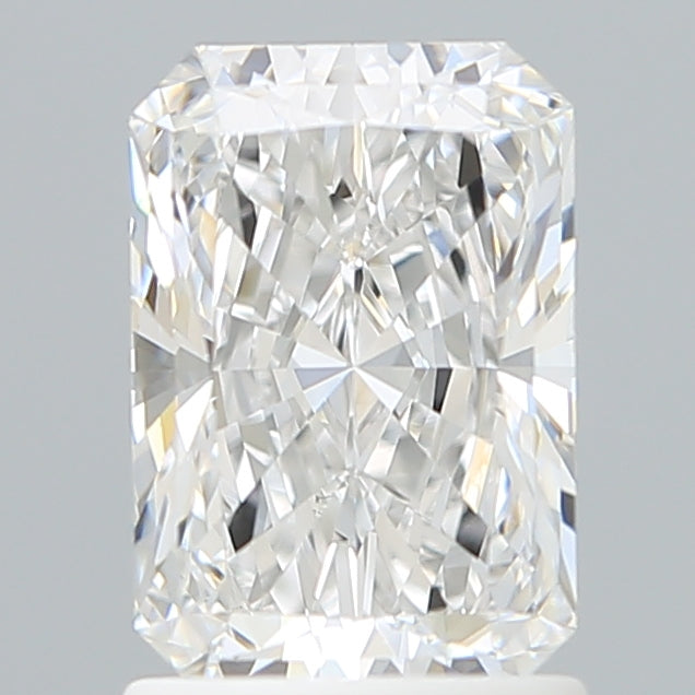 1.57 Carat Radiant Shaped, Ideal Cut, D Color, VVS2 Clarity, IGI Certified Lab Grown Diamond
