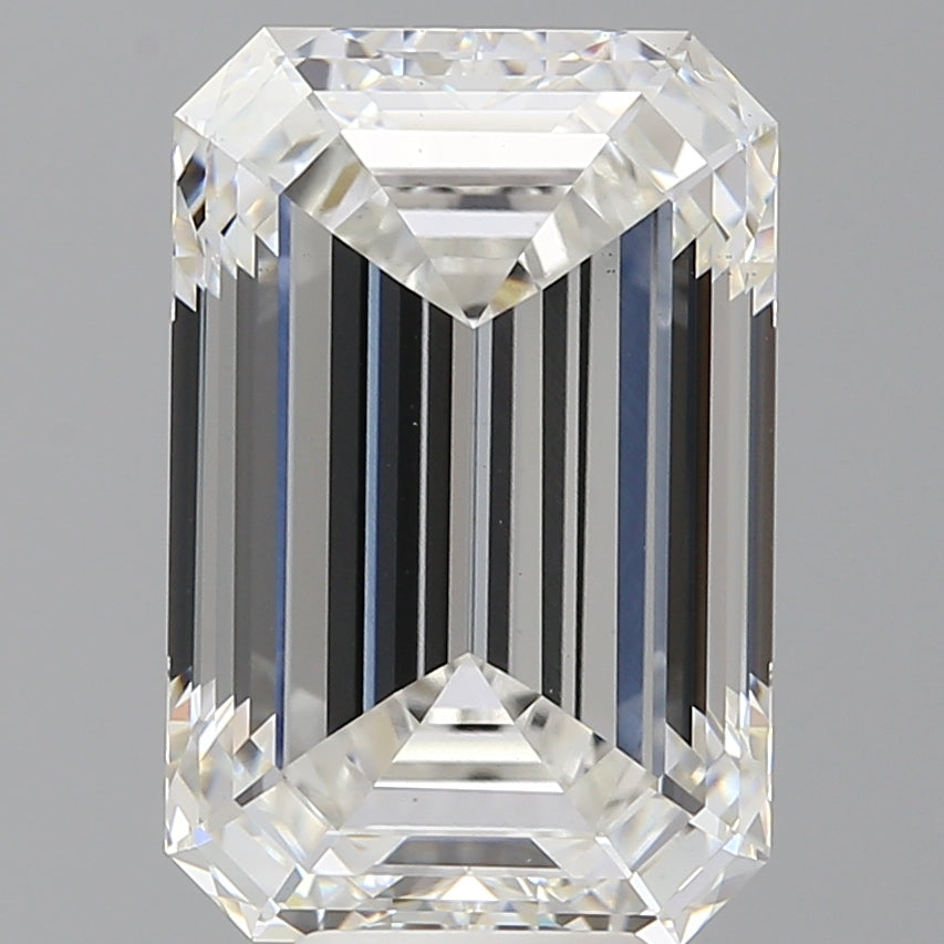 8.57 Carat Emerald Shaped, Ideal Cut, F Color, VS1 Clarity, IGI Certified Lab Grown Diamond