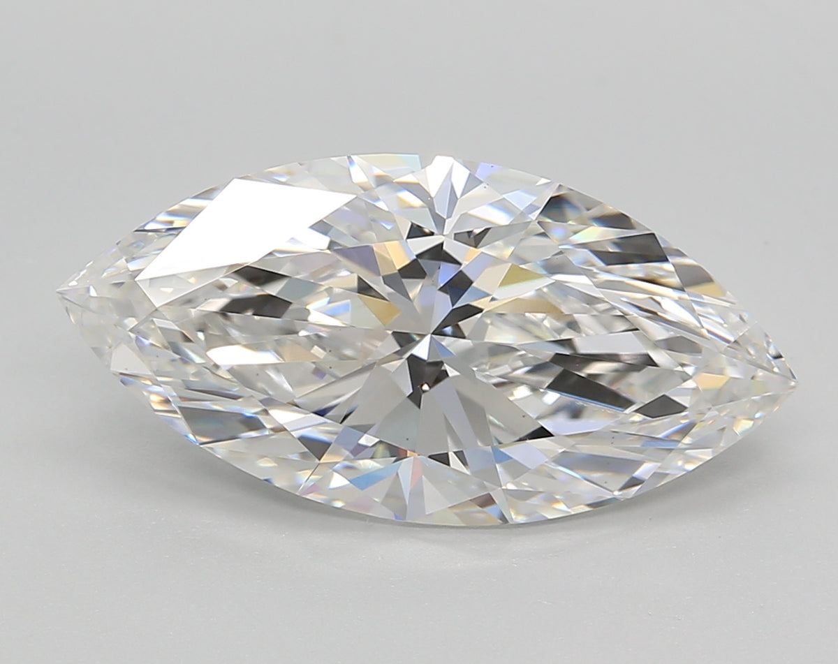 4.95 Carat Marquise Shaped, Excellent Cut, E Color, VVS2 Clarity, IGI Certified Lab Grown Diamond