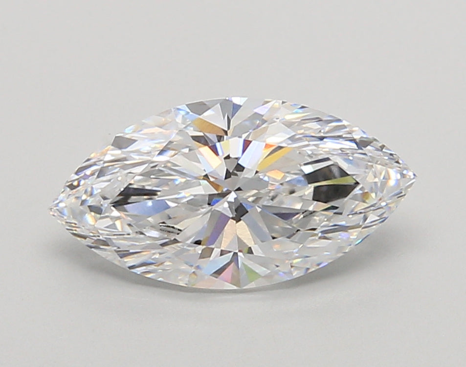 2.04 Carat Marquise Shaped, Ideal Cut, D Color, VVS1 Clarity, IGI Certified Lab Grown Diamond