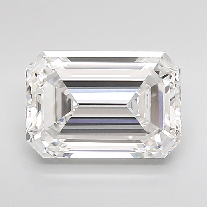 3.58 Carat Emerald Shaped, Ideal Cut, D Color, VVS2 Clarity, IGI Certified Lab Grown Diamond