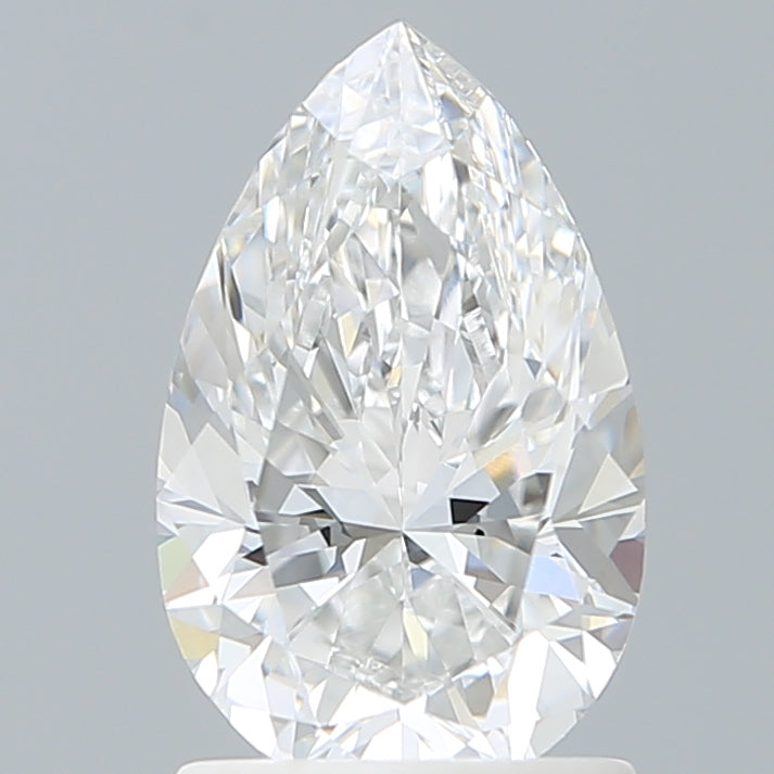 1.60 Carat Pear Shaped, Excellent Cut, D Color, VVS2 Clarity, IGI Certified Lab Grown Diamond