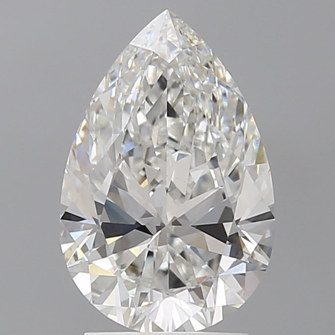 2.55 Carat Pear Shaped, Ideal Cut, E Color, VVS2 Clarity, IGI Certified Lab Grown Diamond