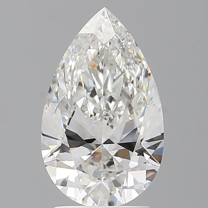 2.59 Carat Pear Shaped, Ideal Cut, E Color, VVS2 Clarity, IGI Certified Lab Grown Diamond