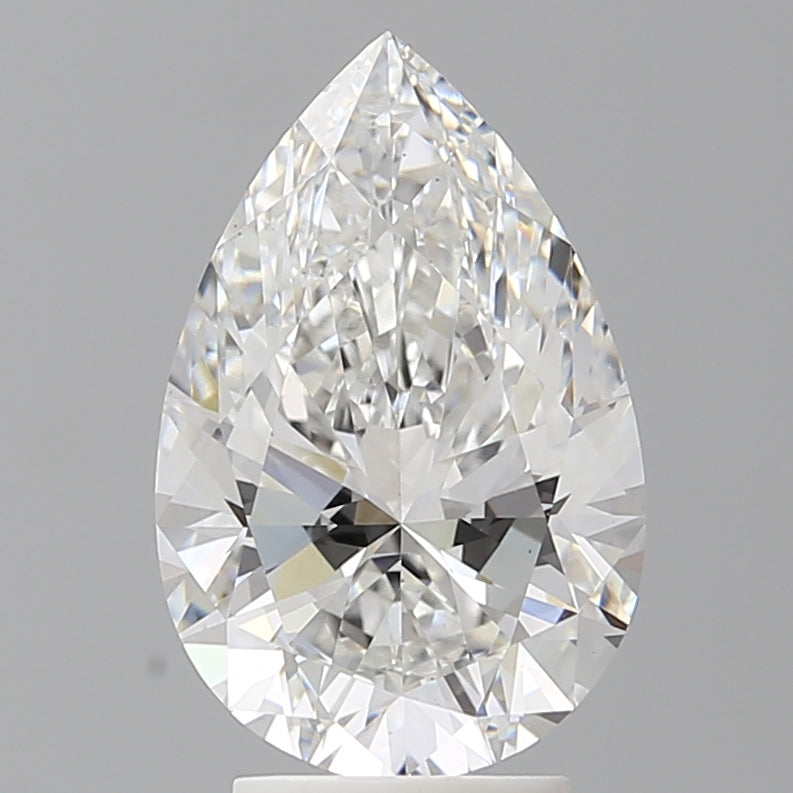3.57 Carat Pear Shaped, Ideal Cut, E Color, VS1 Clarity, IGI Certified Lab Grown Diamond