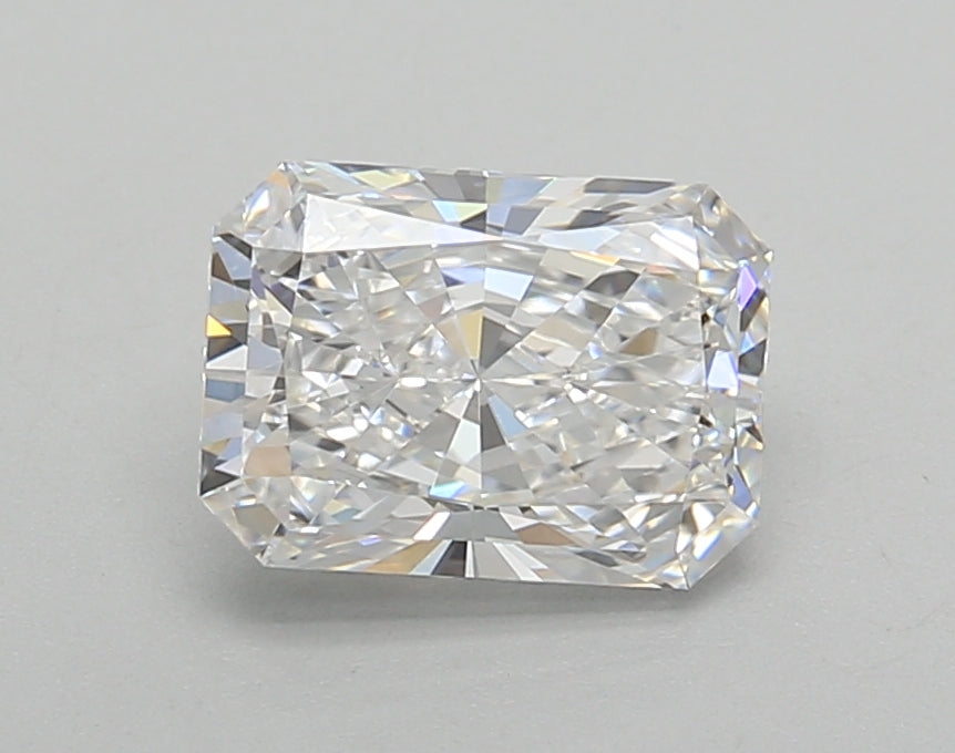 1.52 Carat Radiant Shaped, Excellent Cut, E Color, VVS2 Clarity, IGI Certified Lab Grown Diamond