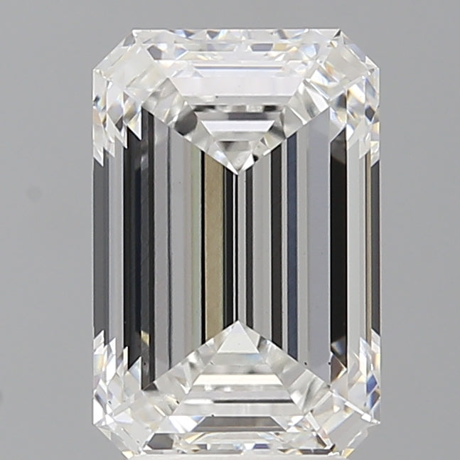 3.59 Carat Emerald Shaped, Ideal Cut, E Color, VS2 Clarity, IGI Certified Lab Grown Diamond
