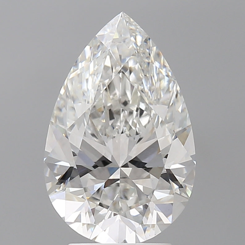 3.59 Carat Pear Shaped, Ideal Cut, E Color, VS1 Clarity, IGI Certified Lab Grown Diamond