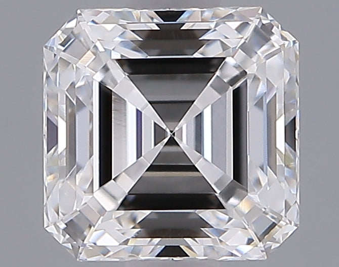 1.53 Carat Asscher Shaped, Ideal Cut, D Color, VVS2 Clarity, IGI Certified Lab Grown Diamond