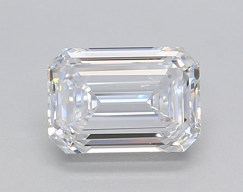 1.52 Carat Emerald Shaped, Ideal Cut, D Color, VS1 Clarity, IGI Certified Lab Grown Diamond