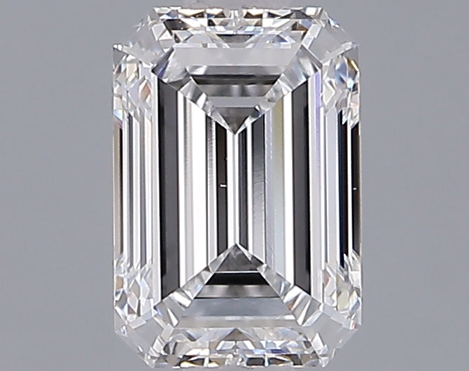 1.26 Carat Emerald Shaped, Ideal Cut, D Color, VVS2 Clarity, IGI Certified Lab Grown Diamond