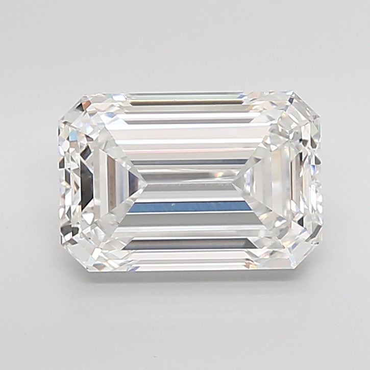 4.76 Carat Emerald Shaped, Ideal Cut, E Color, VVS2 Clarity, IGI Certified Lab Grown Diamond
