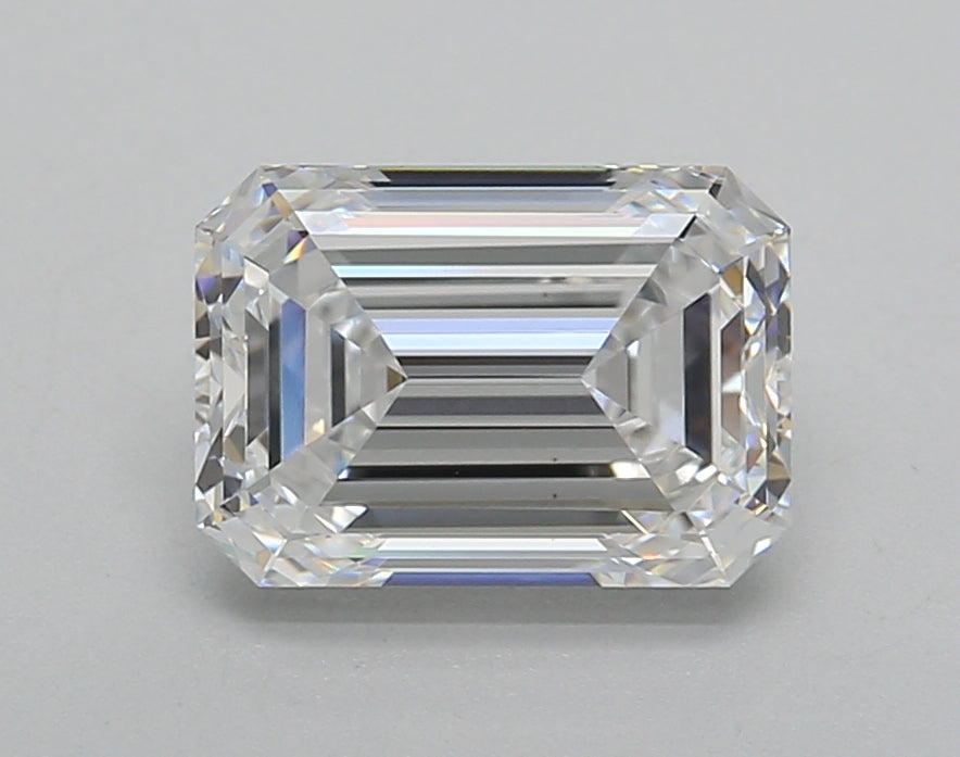 2.02 Carat Emerald Shaped, Excellent Cut, D Color, VS1 Clarity, IGI Certified Lab Grown Diamond