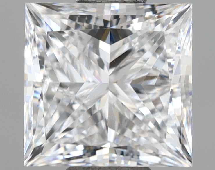 1.00 Carat Princess Shaped, Ideal Cut, D Color, VVS2 Clarity, IGI Certified Lab Grown Diamond