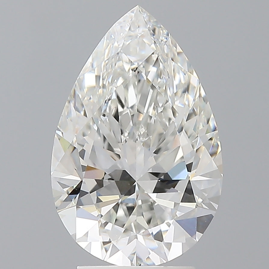 3.51 Carat Pear Shaped, Ideal Cut, F Color, VVS2 Clarity, IGI Certified Lab Grown Diamond