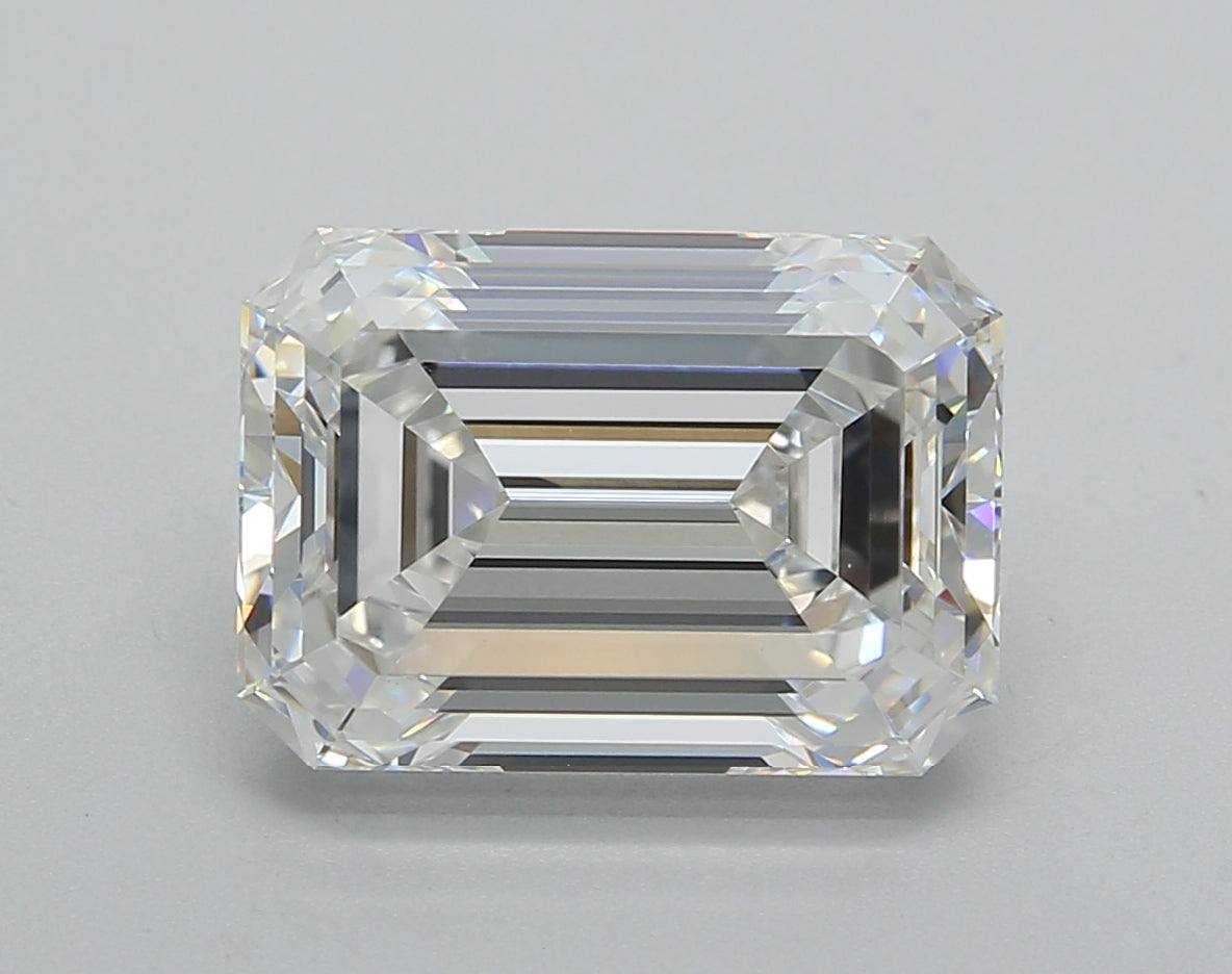 5.02 Carat Emerald Shaped, Very Good Cut, E Color, VVS2 Clarity, IGI Certified Lab Grown Diamond
