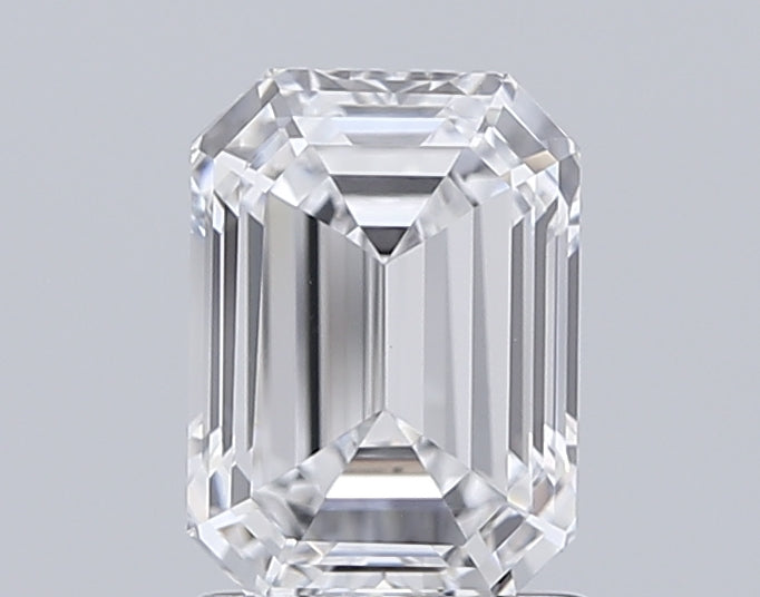 1.50 Carat Emerald Shaped, Ideal Cut, D Color, VVS2 Clarity, IGI Certified Lab Grown Diamond