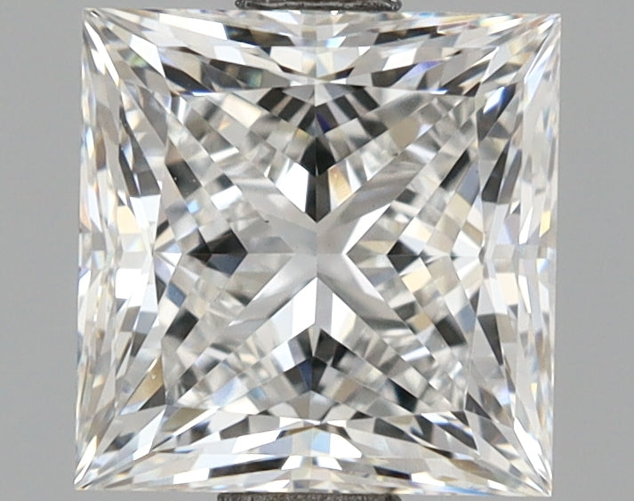 2.09 Carat Princess Shaped, Ideal Cut, E Color, VS1 Clarity, IGI Certified Lab Grown Diamond