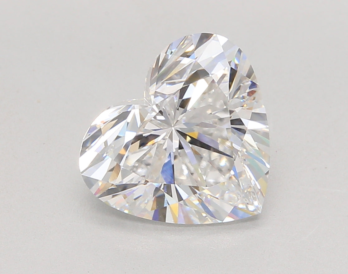 4.06 Carat Heart Shaped, Ideal Cut, D Color, VVS2 Clarity, IGI Certified Lab Grown Diamond