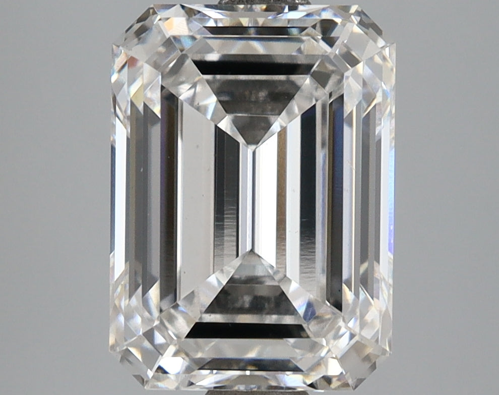 4.05 Carat Emerald Shaped, Ideal Cut, E Color, VS1 Clarity, IGI Certified Lab Grown Diamond