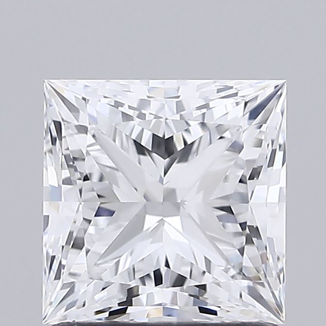 1.50 Carat Princess Shaped, Ideal Cut, D Color, VVS1 Clarity, IGI Certified Lab Grown Diamond