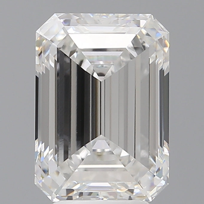 4.60 Carat Emerald Shaped, Ideal Cut, E Color, VVS2 Clarity, IGI Certified Lab Grown Diamond