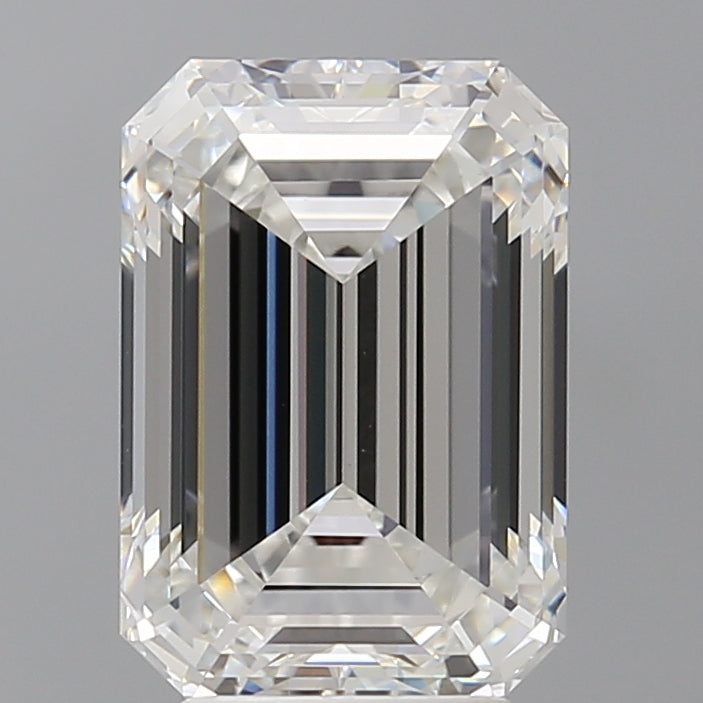 4.59 Carat Emerald Shaped, Ideal Cut, F Color, VVS2 Clarity, IGI Certified Lab Grown Diamond