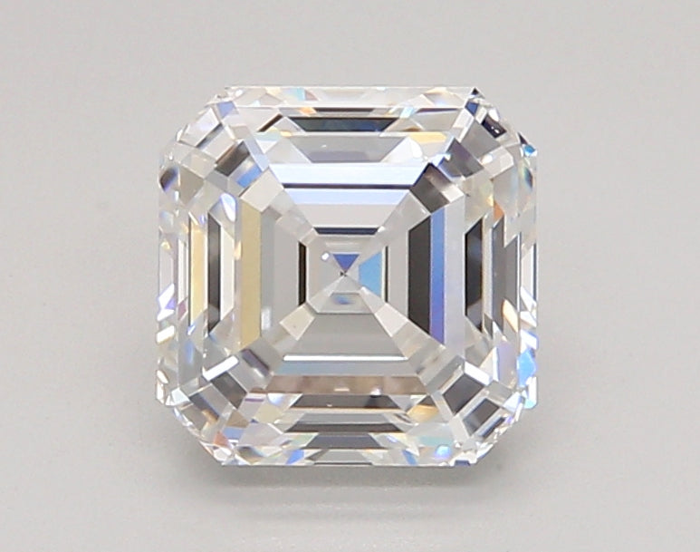 2.05 Carat Asscher Shaped, Ideal Cut, E Color, VVS1 Clarity, IGI Certified Lab Grown Diamond