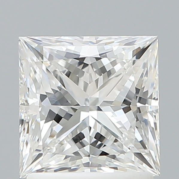1.69 Carat Princess Shaped, Ideal Cut, E Color, VVS2 Clarity, IGI Certified Lab Grown Diamond