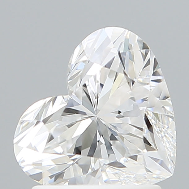 1.54 Carat Heart Shaped, Ideal Cut, D Color, VVS2 Clarity, IGI Certified Lab Grown Diamond