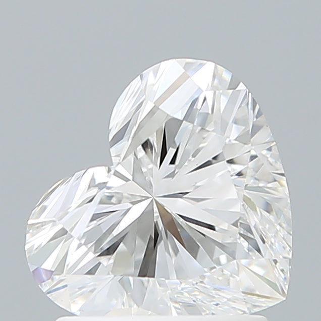 1.56 Carat Heart Shaped, Excellent Cut, E Color, VVS2 Clarity, IGI Certified Lab Grown Diamond